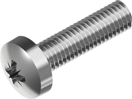 WASI Maskinskruv 4X25 mm Rostfritt A4, med panhuvud med tvärsnitt Pozidriv PZ 2 - (500 st.)