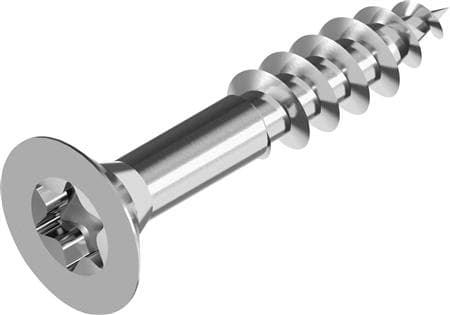 WASI Skruv 4,5x60 mm Rostfritt A2, försänkt huvud Torx® 20 med delad gänga - (200 st.)