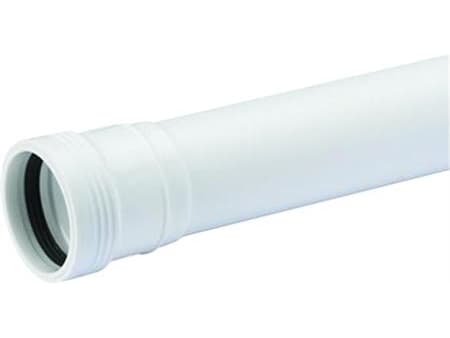 Wafix PP afløbsrør med muffe 40 x 1000 mm hvid