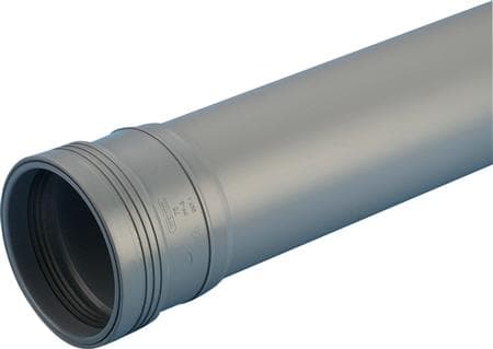 Wafix PP-avloppsrör med hylsa 40 x 1000 mm grått