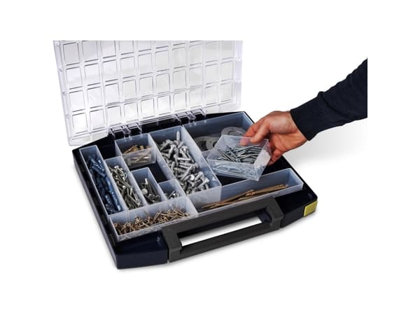 raaco Boxxser 80, Verktygslåda, Polykarbonat, Polypropylen, Blå, Transparent, 15 kg, Gångjärn, 421 mm