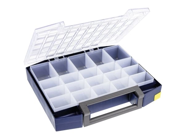 raaco Boxxser 80, Verktygslåda, Polykarbonat, Polypropylen, Blå, Transparent, 15 kg, Gångjärn, 421 mm