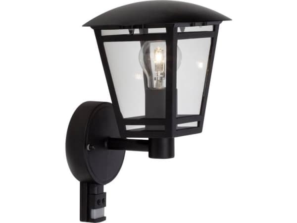 Brilliant Riley 42397/06 Udendørs vægbelysning med bevægelsessensor LED (RGB) E27 40 W Sort