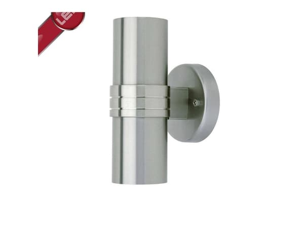 Brilliant Hanni, Vegglys, Rustfritt stål, Glass, Stål, IP44, Hage, Terrasse, I