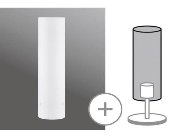 Paulmann 998.42, Lampeskjerm, Hvit, Glass, Opal, 7,5 cm, 280 mm