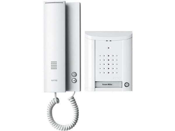 Ritto by Schneider dørtelefonsystem kablet komplett sett 1841170 1 familiehus hvit (1841170)