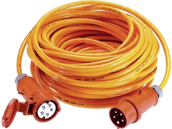 ace - Schwabe 59625 Power Extension Cable 16 A Orange 25.00 m