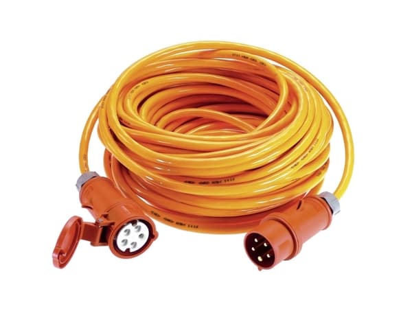 som - Schwabe 59647 Power Extension Cable 32 A Orange 25.00 m med fasomvandlare