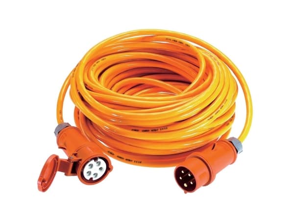 som - Schwabe 59647 Power Extension Cable 32 A Orange 25.00 m med fasomvandlare