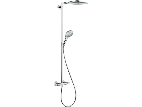 HANSGrohe Raindance Select S300 1Jet dusjsystem, termostat for veggmontering, horisontal Ø460mm dusjarm, Ø120mm hånddusj og Ø300mm takdusj
