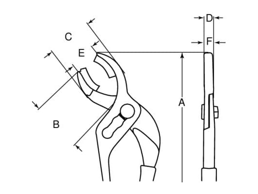 Bahco Kontakttang, Skrutang, 3,8 cm, 6,5 cm, 8 mm, PVC, Stål, Oransje