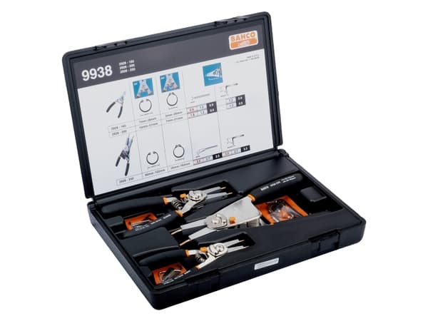 Bahco 9938, Tångset, Svart, Orange, 1,64 kg