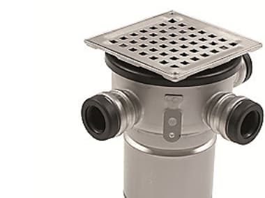 Blücher 75 mm afløbsskål til beton, med studs, lodret
