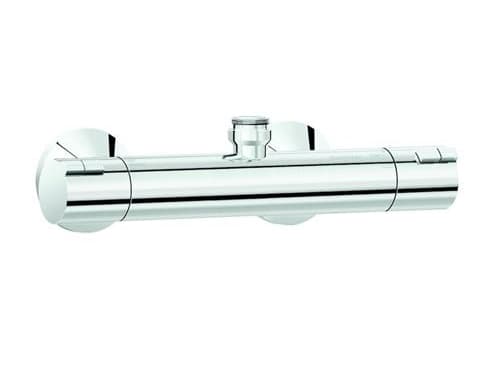 DAMIXA Thermixa Zero termostatarmatur med ¾" studs op for bruserstang og inklusiv rosetter og excentriske forskruninger