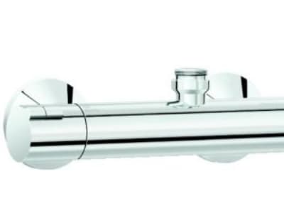 DAMIXA Thermixa Zero termostatarmatur med ¾" studs op for bruserstang og inklusiv rosetter og excentriske forskruninger