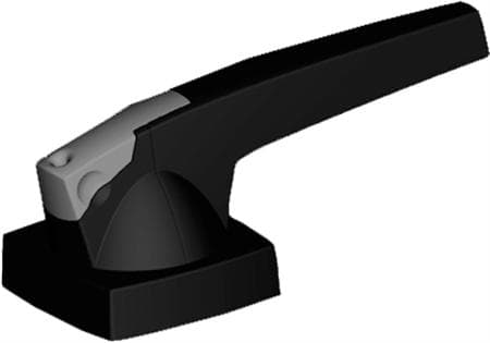 Håndtag K3 grå greb med dørkobling (Håndtag K3)