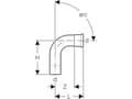 Pikkukuva 3 / 5: Geb. Mapress FZ bend.90° 54 - Geberit Mapress FZ taivutuskappale, jossa sisäkkäinen pää: 90° d54mm