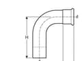 Miniatyrbild 5 av 5: Geberit 30303, 90°, 53 mm, 33 mm, 61 mm