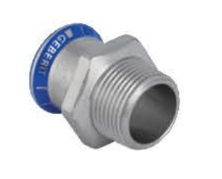GEBERIT Siirtyminen ruostumaton 18-1/2 holkki / nippeli mapress
