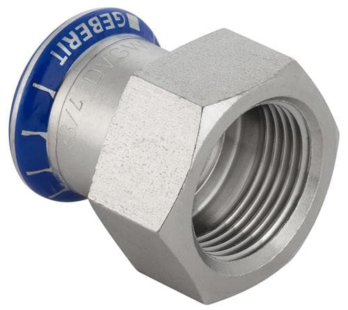 GEBERIT Overgang rustfri 18-3/4 muffe / muffe mapress