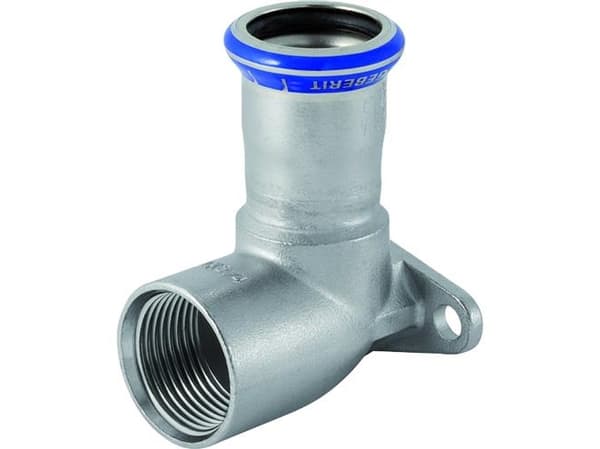 GEBERIT Dækvinkel rustfri 18 mm-1/2 muffe / muffe mapress