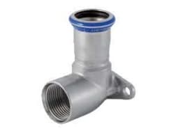 GEBERIT Dækvinkel rustfri 18 mm-1/2 muffe / muffe mapress