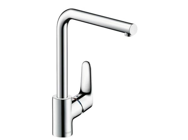 HG Focus köksblandare - med L-topp krom, med hög svängbar pip och handtag på sidan HG nr 31817