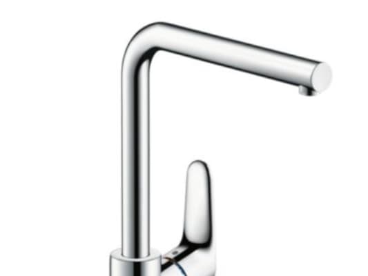 HG Focus köksblandare - med L-topp krom, med hög svängbar pip och handtag på sidan HG nr 31817