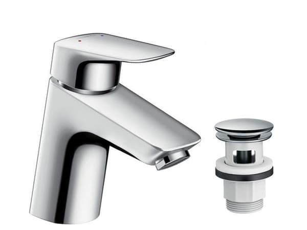 HG Logis 70 HV-armatur - med öppningsbar kromventil. Vattenförbrukning 5 l/min. HG nr 71077