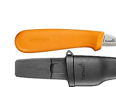 HULTAFORS Elkniv ELK blad i 1,5mm kulstål, bladlængde 33mm, leveres med skede, højrehåndet