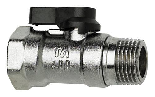 TA 400 Kuglehane Sort 15mm - DN15 sort afspæringsventtiili
