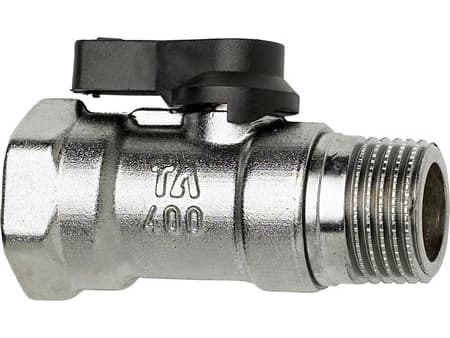 TA 400 Kuglehane Sort 15mm - DN15 sort afspæringsventtiili