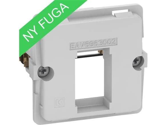 LAURITZ KNUDSEN Datauttag FUGA T1 - 1 modulinsats, för 1 Keystone-kontakt (S), levereras utan kontakt och lock