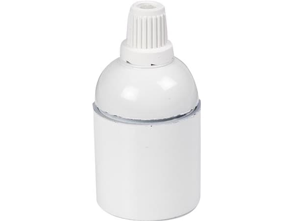 Sockel E27 med relief slät vit