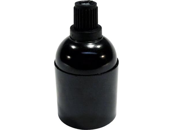 Sockel E27 med relief slät svart