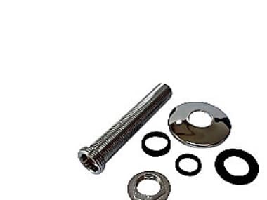 Lige tilgangsstykke 3/4"x1/2" længde 120 mm med Ø70 mm roset