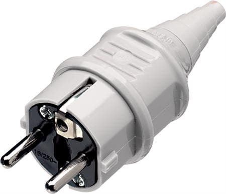 MENNEKES 10749, Tyyppi F, Harmaa, 2P+E, IP44, VDE, 230 V