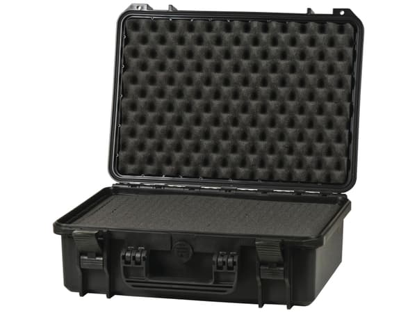 raaco FlightCase 4, Musta, Polypropeeni (PP), Kemikaalinkestävä, Kylmänkestävä, Pölynkestävä, Vesitiivis, 464 mm, 366 mm, 176 mm