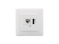 Pikkukuva 1 / 4: Rutenbeck 13311201, RJ-45, Valkoinen, 80 mm, 31 mm, 80 mm, 56 g