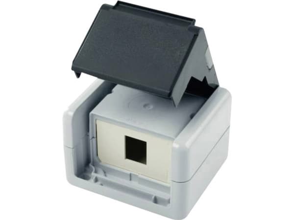 Telegärtner H02000A0069, Grå, Vit, IP44, 87 mm, 58 mm, 75 mm, 160 g