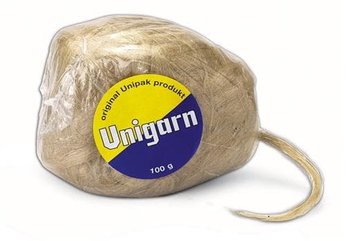 Unigarn 100g pallopakkauslanka kierteitettyjen liitosten tiivistämiseen Unipak, Multipak tai Pakol -laitteilla