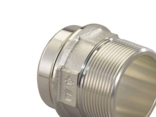 Uponor RS adapt m/nipp 2-RS2 - forkromet messing UPONOR