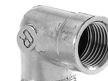 Viega vinkel 90° 34" muffe/nippel messing forkromet