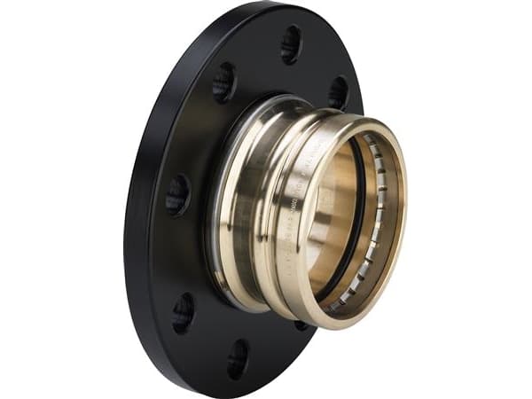 VIEGA Sanpress XL-flangeovergang DN65 76,1mm af rødgods, SC-Contur, pressmuffe tilslutning/flange PN 10/16