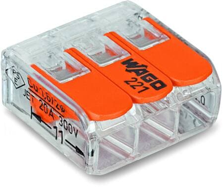 Wago 221-413, 18,7 mm, 18,6 mm, 8,3 mm, 450 V