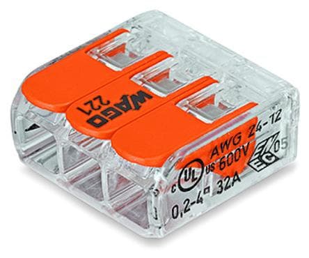 Wago 221-413, 18,7 mm, 18,6 mm, 8,3 mm, 450 V