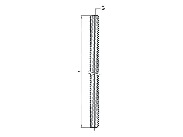 WALRAVEN Gevindstang M10x1000mm DIN 976-1 i elforzinket stål, styrkeklasse 4.8
