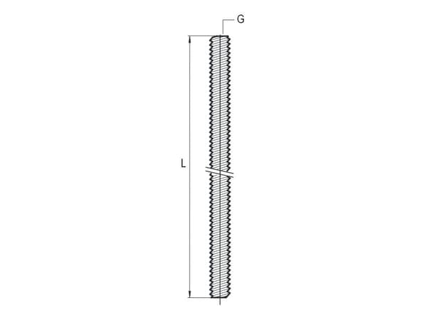 WALRAVEN Gevindstang M8x2000mm DIN 976-1 i elforzinket stål, styrkeklasse 4.8