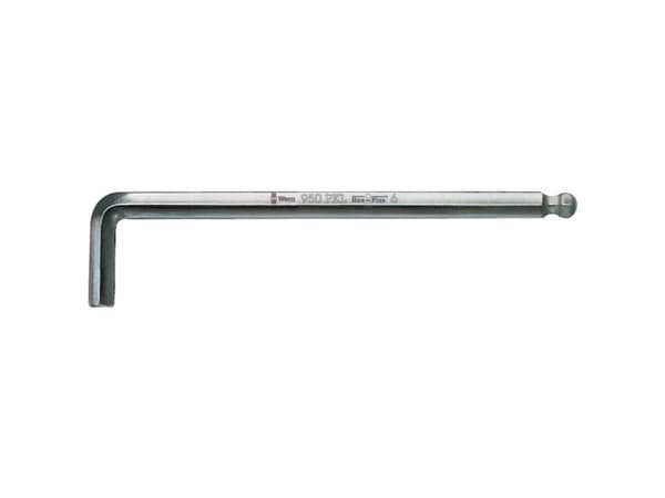 Wera 950 PKL, L-muotoinen kuusiokoloavain, Metrinen, 1 kpl, Kromivanadiini-teräs, Kromatointi, 10 mm