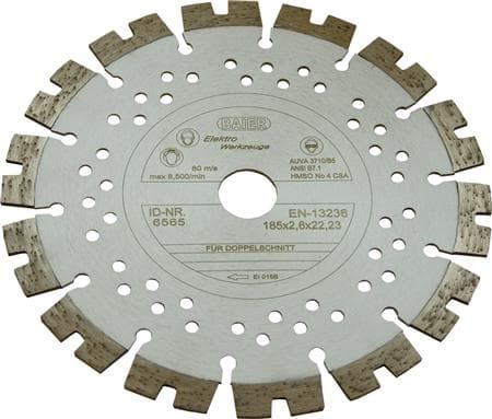 Baier diamantskiva ø185mm silver - Allround för betong och murverk. Ø185 mm för spårfräs
